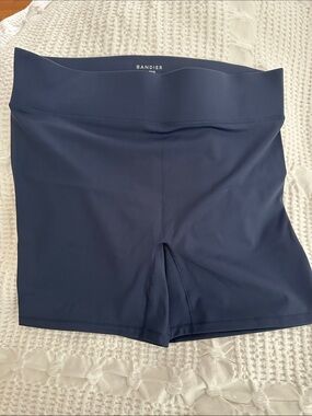 Bandier Navy High-Rise Bike Shorts 06